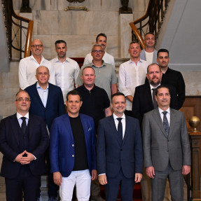 Επίσκεψη τον προπονητών στο δημαρχείο