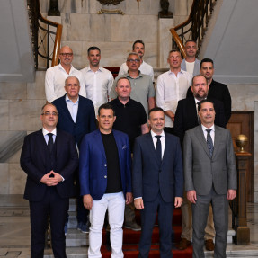 Επίσκεψη τον προπονητών στο δημαρχείο