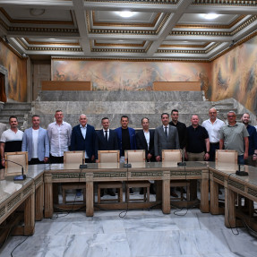 Επίσκεψη τον προπονητών στο δημαρχείο