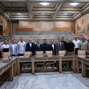 Επίσκεψη τον προπονητών στο δημαρχείο
